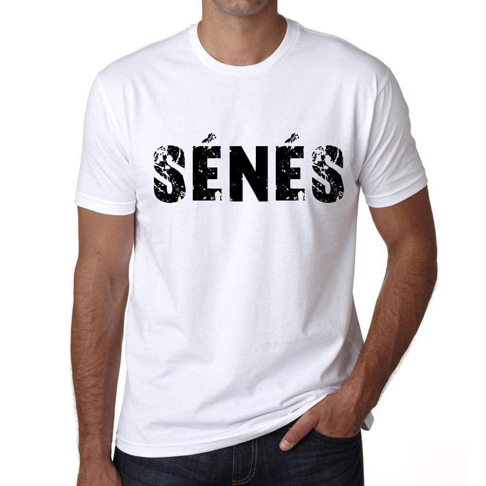 Mens Tee Shirt Vintage T Shirt Sénés X-Small White - White / Xs - Casual