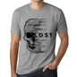 Mens Vintage Tee Shirt Graphic T Shirt Anxiety Skull Lost Grey Marl - Grey Marl / Xs / Cotton - T-Shirt