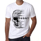 Mens Vintage Tee Shirt Graphic T Shirt Anxiety Skull Short White - White / Xs / Cotton - T-Shirt