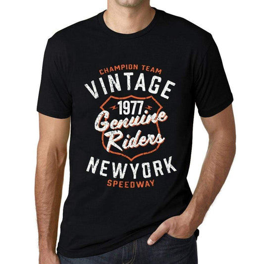 Mens Vintage Tee Shirt Graphic T Shirt Genuine Riders 1977 Deep Black - Deep Black / Xs / Cotton - T-Shirt