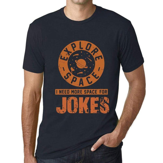 Mens Vintage Tee Shirt Graphic T Shirt I Need More Space For Jokes Navy - Navy / Xs / Cotton - T-Shirt