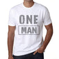 Mens Vintage Tee Shirt Graphic T Shirt One Man White - White / Xs / Cotton - T-Shirt