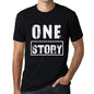 Mens Vintage Tee Shirt Graphic T Shirt One Story Deep Black - Deep Black / Xs / Cotton - T-Shirt