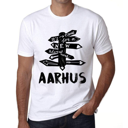 Mens Vintage Tee Shirt Graphic T Shirt Time For New Advantures Aarhus White - White / Xs / Cotton - T-Shirt