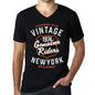 Mens Vintage Tee Shirt Graphic V-Neck T Shirt Genuine Riders 1974 Black - Black / S / Cotton - T-Shirt