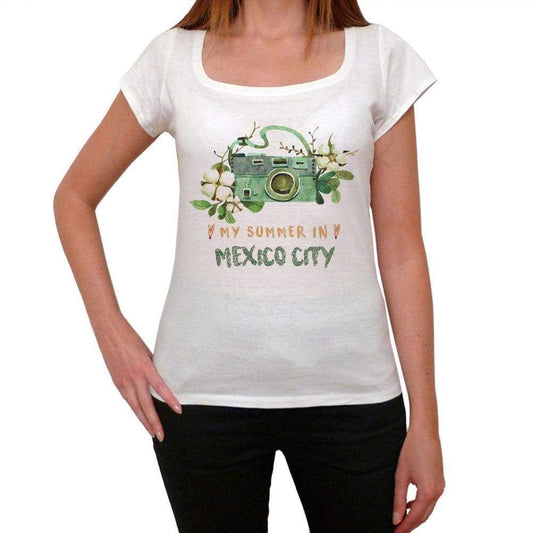 Mexico City Womens Short Sleeve Round Neck T-Shirt 00073 - Casual