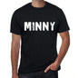 Minny Mens Retro T Shirt Black Birthday Gift 00553 - Black / Xs - Casual