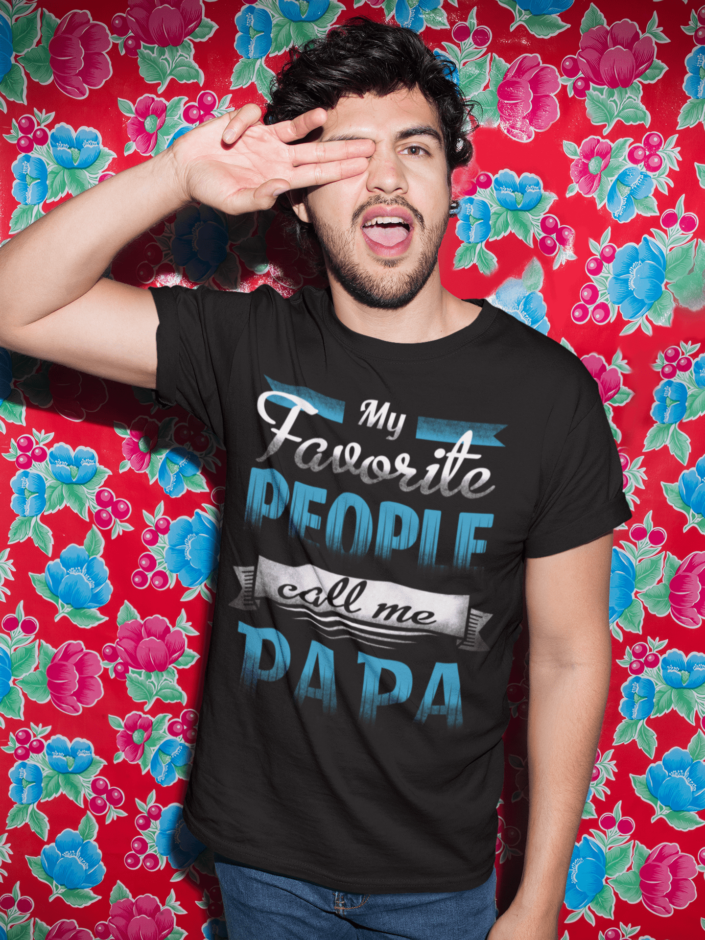 ULTRABASIC Men's T-Shirt My Favorite People Call Me Papa - Dad Tee Shirt