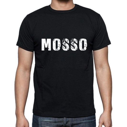 mosso <span>Men's</span> <span>Short Sleeve</span> <span>Round Neck</span> T-shirt , 5 letters Black , word 00006 - ULTRABASIC