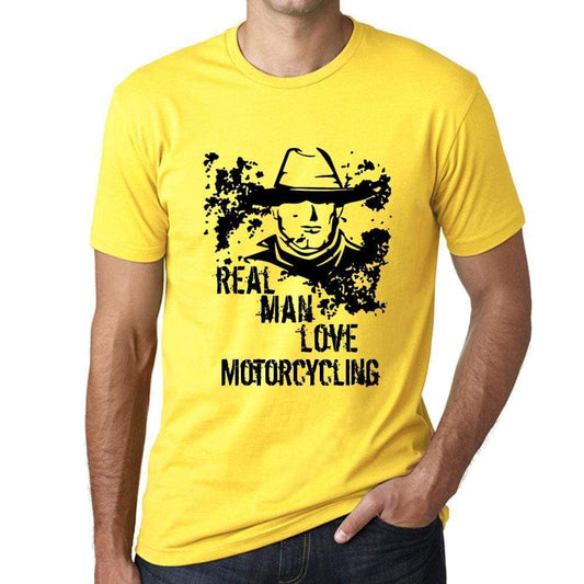 Motorcycling Real Men Love Motorcycling Mens T Shirt Yellow Birthday Gift 00542 - Yellow / Xs - Casual