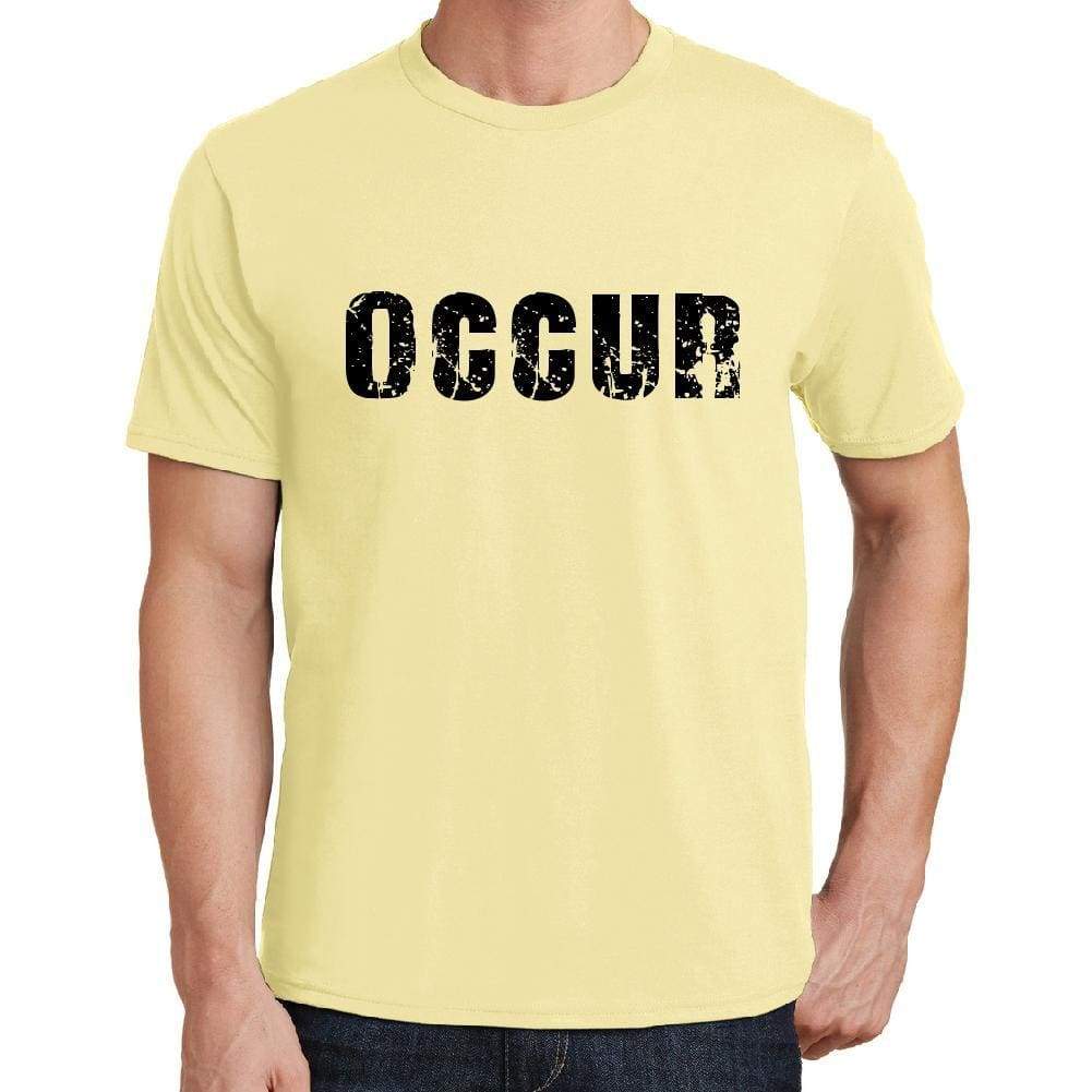 Occur Mens Short Sleeve Round Neck T-Shirt 00043 - Yellow / S - Casual