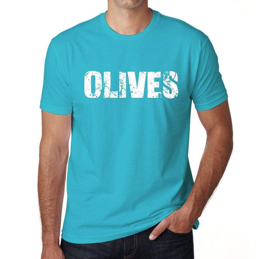 Olives Mens Short Sleeve Round Neck T-Shirt - Blue / S - Casual