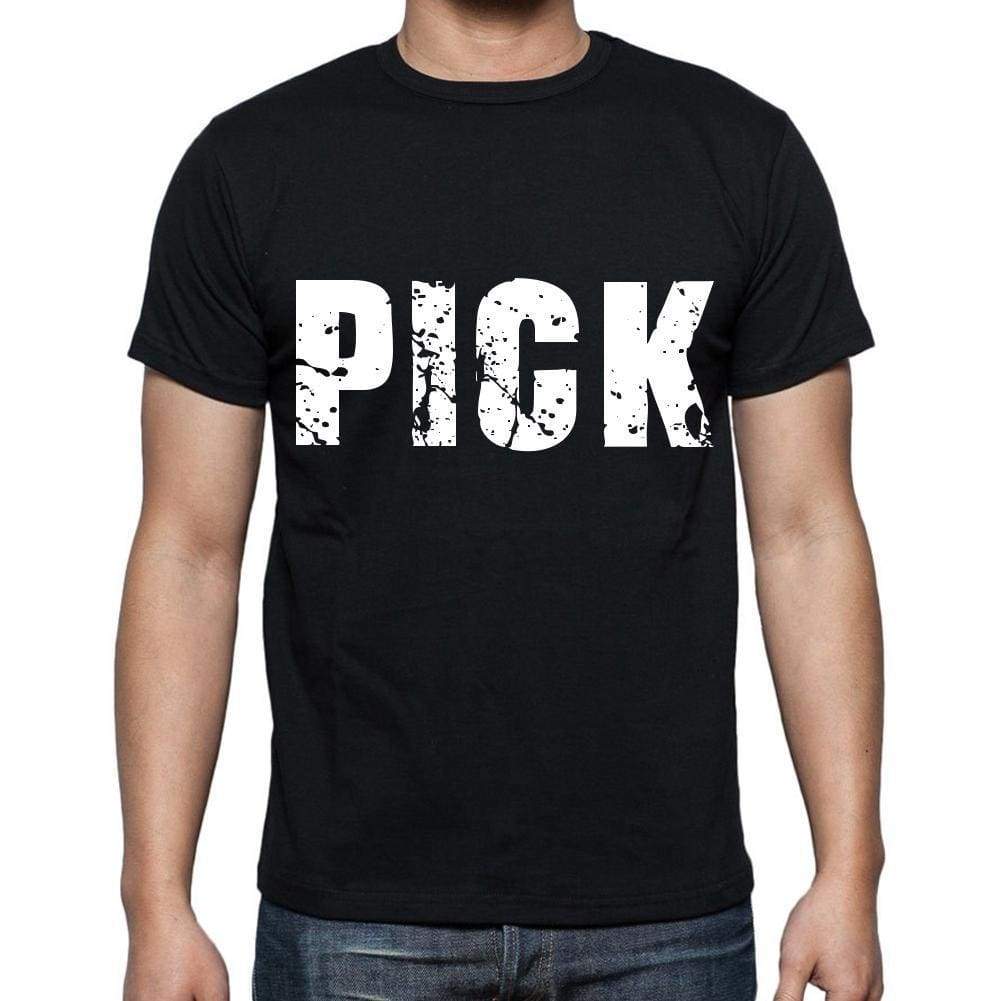 Pick White Letters Mens Short Sleeve Round Neck T-Shirt 00007