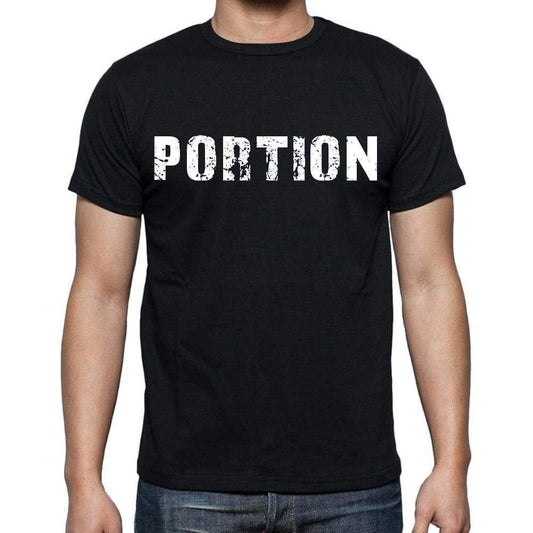 Portion White Letters Mens Short Sleeve Round Neck T-Shirt 00007