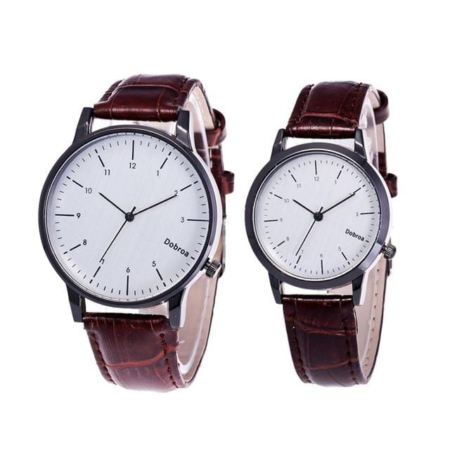 Fashion Couple Watch Set Leather Quartz Top Brands Women Watches Casual Sports Wrist Watch Men Clock Reloj Mujer