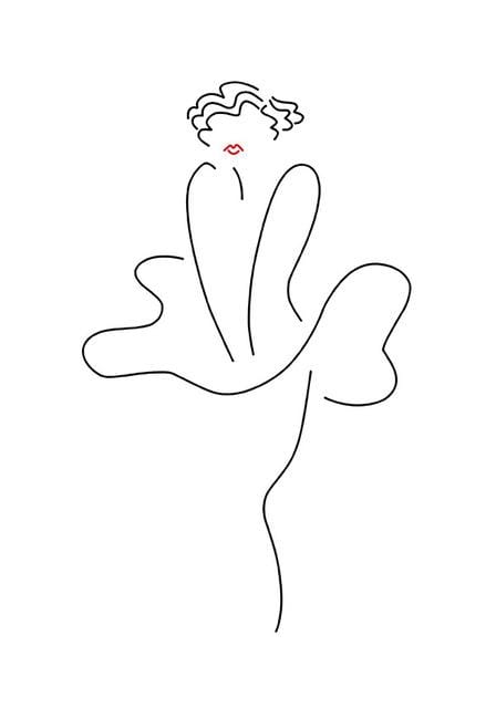 Abstract Lady Line Drawing Picture Home Decor Nordic Canvas Painting Wall Art Figure Body Hand Posters and Print for Living Room