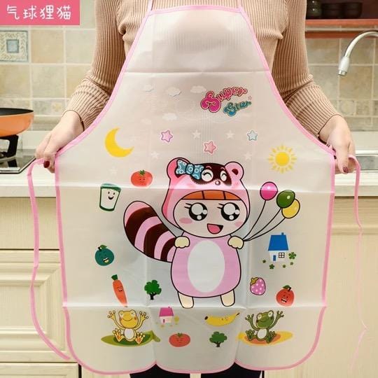 Cartoon Kitchen Apron Rabbit Printing Kids Apron BBQ Bib Apron For Women Cooking Baking Restaurant kids apron Pinafore 50*70cm