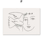 Picasso Matisse Girl Bird Line Drawing Wall Art Canvas Painting Nordic Posters And Prints Wall Pictures For Living Room Decor