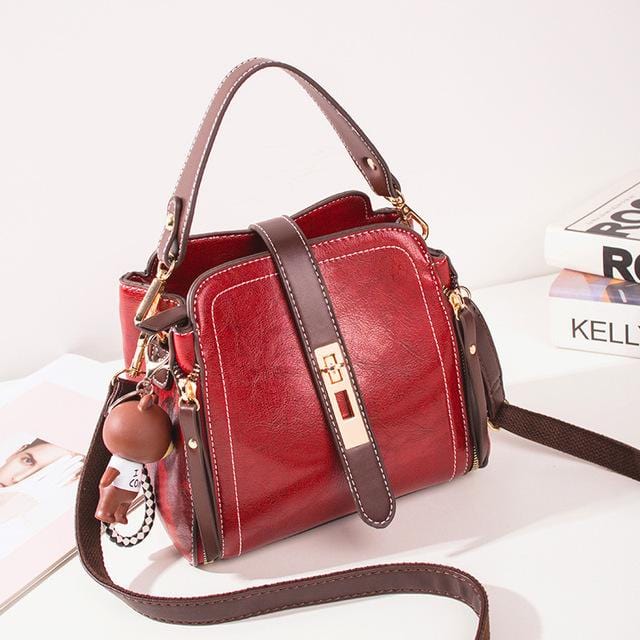 Net Red Small Bag Female Messenger Bag 2020 Trendy Leather Bag Wild Large Capacity Bucket Bag Female Shoulder Bag Small Fresh