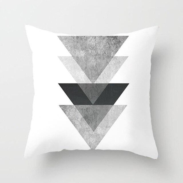 Buy 5 Get 1 Free Black and White Geometric Abstract Decorative Pillowcases Polyester Throw Pillow Case Geometric Pillowcase