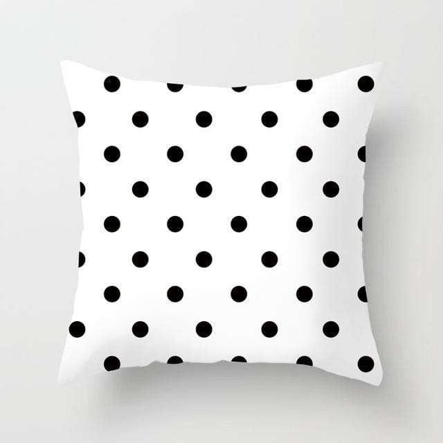 Buy 5 Get 1 Free Black and White Geometric Abstract Decorative Pillowcases Polyester Throw Pillow Case Geometric Pillowcase