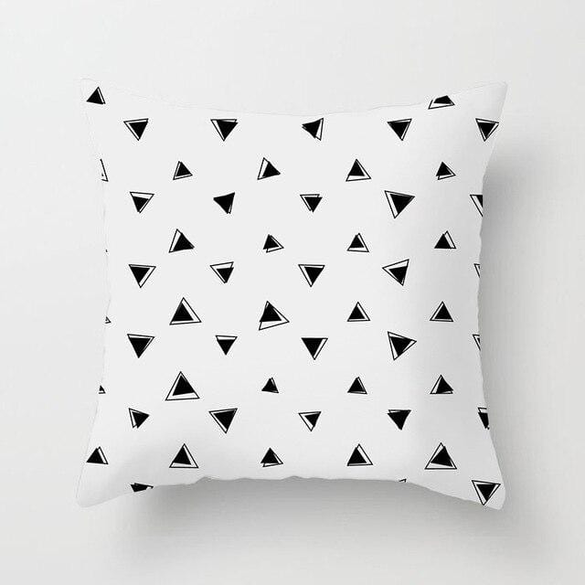 Buy 5 Get 1 Free Black and White Geometric Abstract Decorative Pillowcases Polyester Throw Pillow Case Geometric Pillowcase