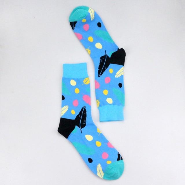 Women Personality Couples Socks Funny Happy Socks Cotton Men Socks Female Soks Egg Rabbit Feather Sheep Leaves Socks