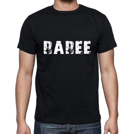 Raree Mens Short Sleeve Round Neck T-Shirt 5 Letters Black Word 00006 - Casual