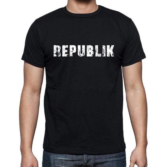 Republik Mens Short Sleeve Round Neck T-Shirt - Casual