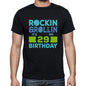 Rockin&rollin 29 Black Mens Short Sleeve Round Neck T-Shirt Gift T-Shirt 00340 - Black / S - Casual