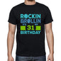 Rockin&rollin 31 Black Mens Short Sleeve Round Neck T-Shirt Gift T-Shirt 00340 - Black / S - Casual