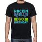 Rockin&rollin 60 Black Mens Short Sleeve Round Neck T-Shirt Gift T-Shirt 00340 - Black / S - Casual