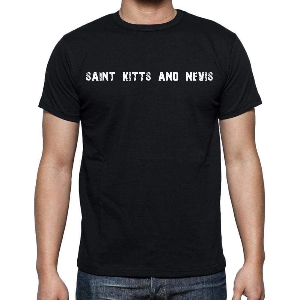 Saint Kitts And Nevis T-Shirt For Men Short Sleeve Round Neck Black T Shirt For Men - T-Shirt