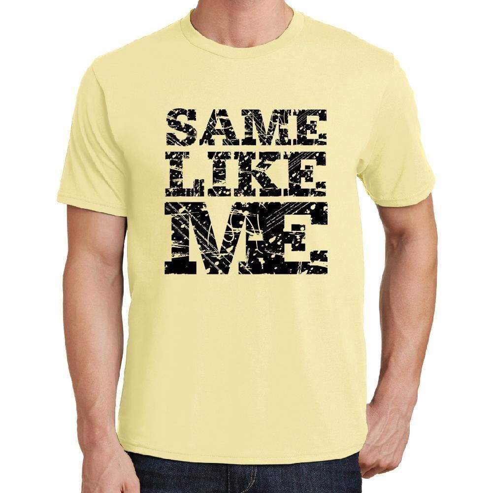 Same Like Me Yellow Mens Short Sleeve Round Neck T-Shirt 00294 - Yellow / S - Casual