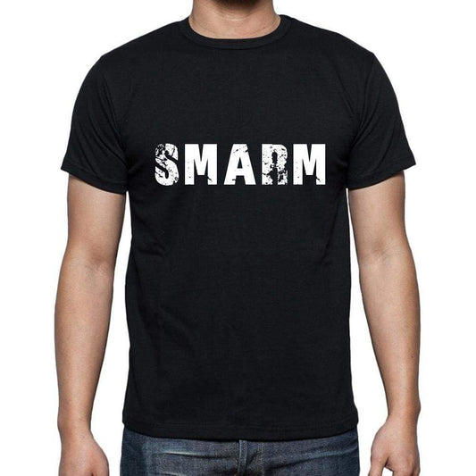 Smarm Mens Short Sleeve Round Neck T-Shirt 5 Letters Black Word 00006 - Casual
