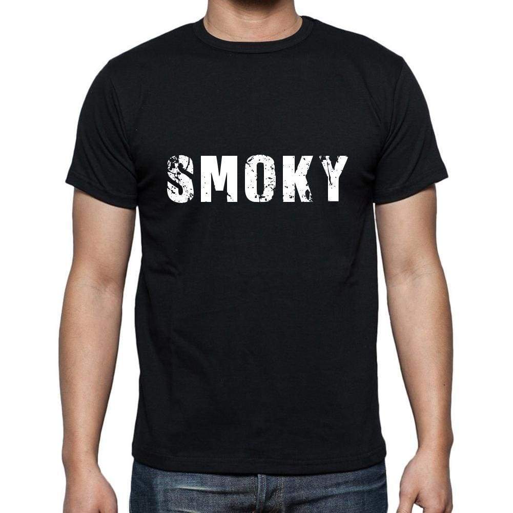 Smoky Mens Short Sleeve Round Neck T-Shirt 5 Letters Black Word 00006 - Casual