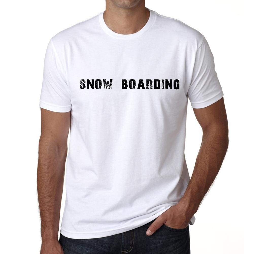 Snow Boarding Mens T Shirt White Birthday Gift 00552 - White / Xs - Casual