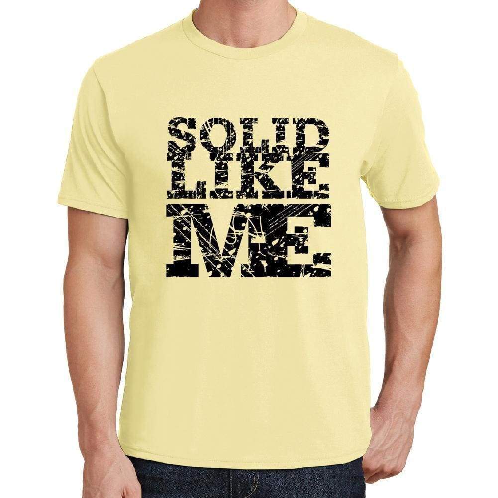 Solid Like Me Yellow Mens Short Sleeve Round Neck T-Shirt 00294 - Yellow / S - Casual