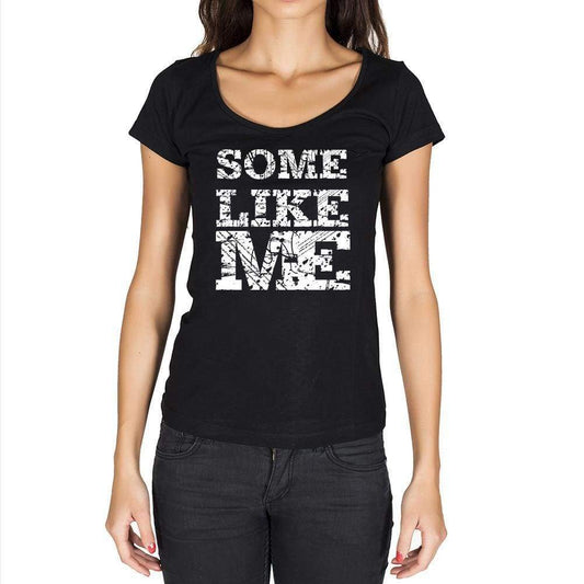 Some Like Me Black Womens Short Sleeve Round Neck T-Shirt - Black / Xs - Casual