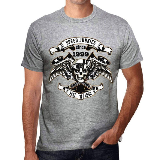 Speed Junkies Since 1999 Mens T-Shirt Grey Birthday Gift 00463 - Grey / S - Casual