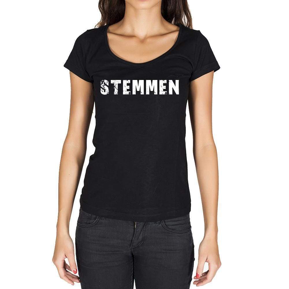Stemmen German Cities Black Womens Short Sleeve Round Neck T-Shirt 00002 - Casual