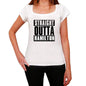 Straight Outta Hamilton Womens Short Sleeve Round Neck T-Shirt 00026 - White / Xs - Casual