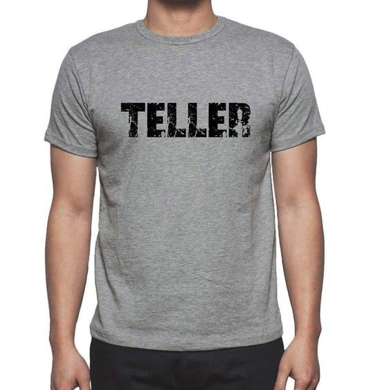 Teller Grey Mens Short Sleeve Round Neck T-Shirt 00018 - Grey / S - Casual