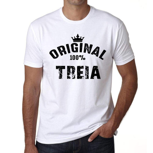 Treia 100% German City White Mens Short Sleeve Round Neck T-Shirt 00001 - Casual