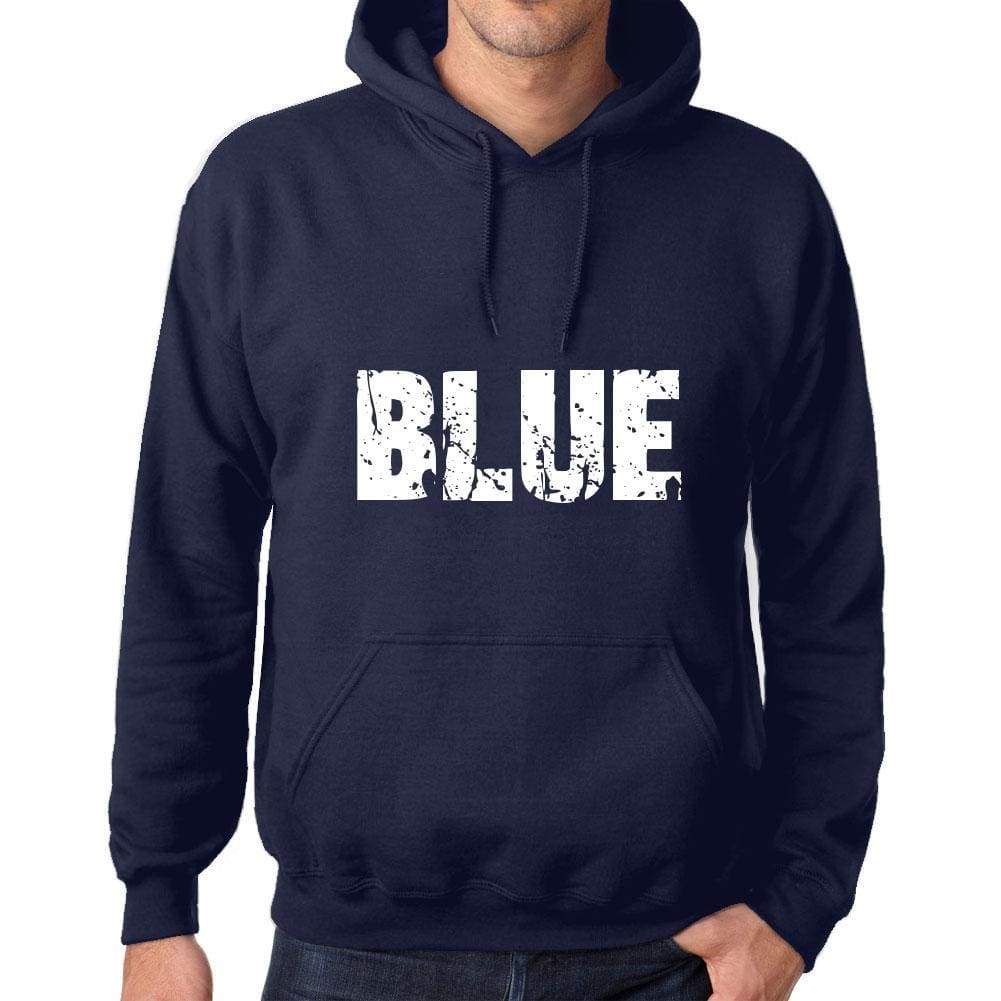 Unisex Printed Graphic Cotton Hoodie Popular Words Blue French Navy - French Navy / Xs / Cotton - Hoodies