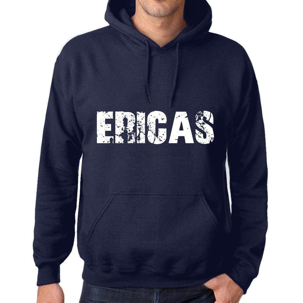 Unisex Printed Graphic Cotton Hoodie Popular Words Ericas French Navy - French Navy / Xs / Cotton - Hoodies