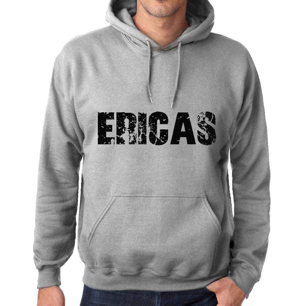 Unisex Printed Graphic Cotton Hoodie Popular Words Ericas Grey Marl - Grey Marl / Xs / Cotton - Hoodies