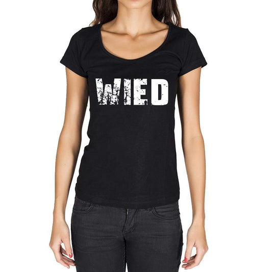 Wied German Cities Black Womens Short Sleeve Round Neck T-Shirt 00002 - Casual