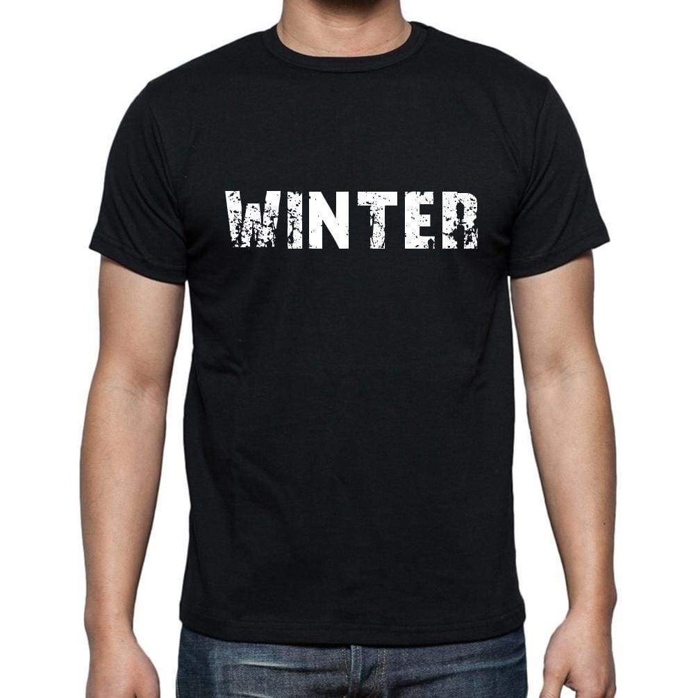 Winter Mens Short Sleeve Round Neck T-Shirt - Casual