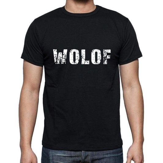 Wolof Mens Short Sleeve Round Neck T-Shirt 5 Letters Black Word 00006 - Casual